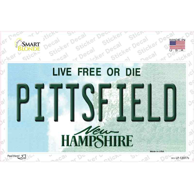 LP-12077s-M Pittsfield   Hampshire State Novelty Sticker Decal, Medium