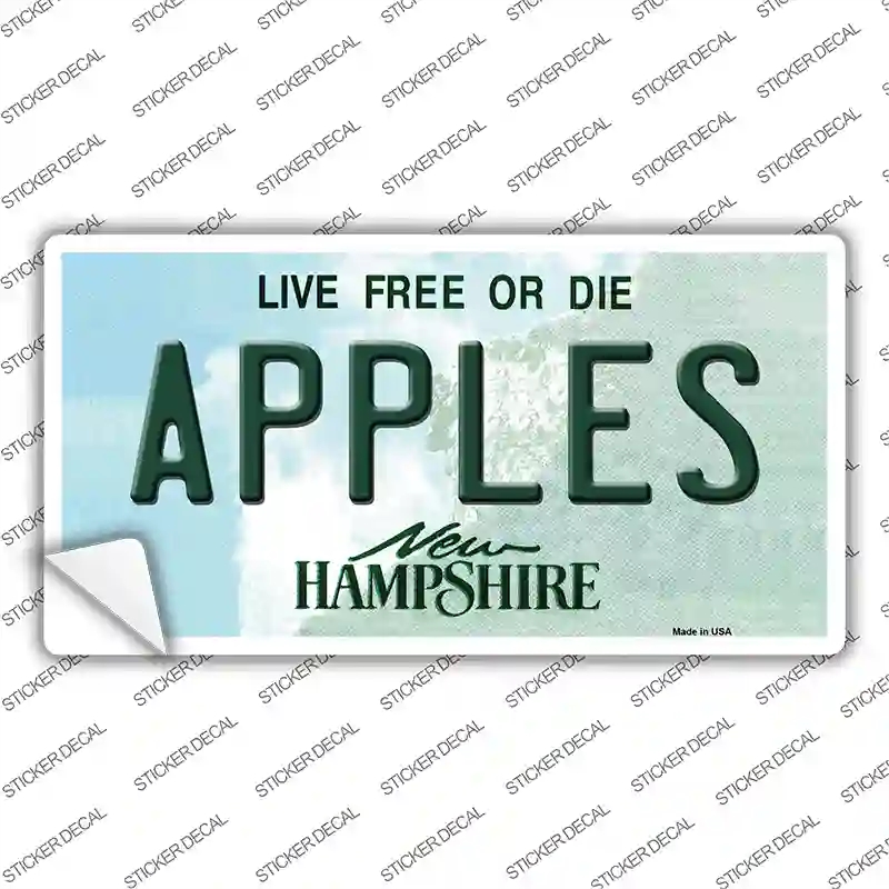 LP-12079s-XL Apples   Hampshire State Novelty Sticker Decal, Extra Large