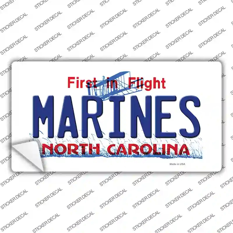 LP-12092s-XL Marines North Carolina State Novelty Sticker Decal, Extra Large