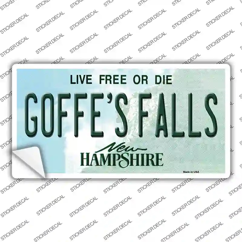 LP-12166s-S Goffes Falls   Hampshire Novelty Sticker Decal, Small