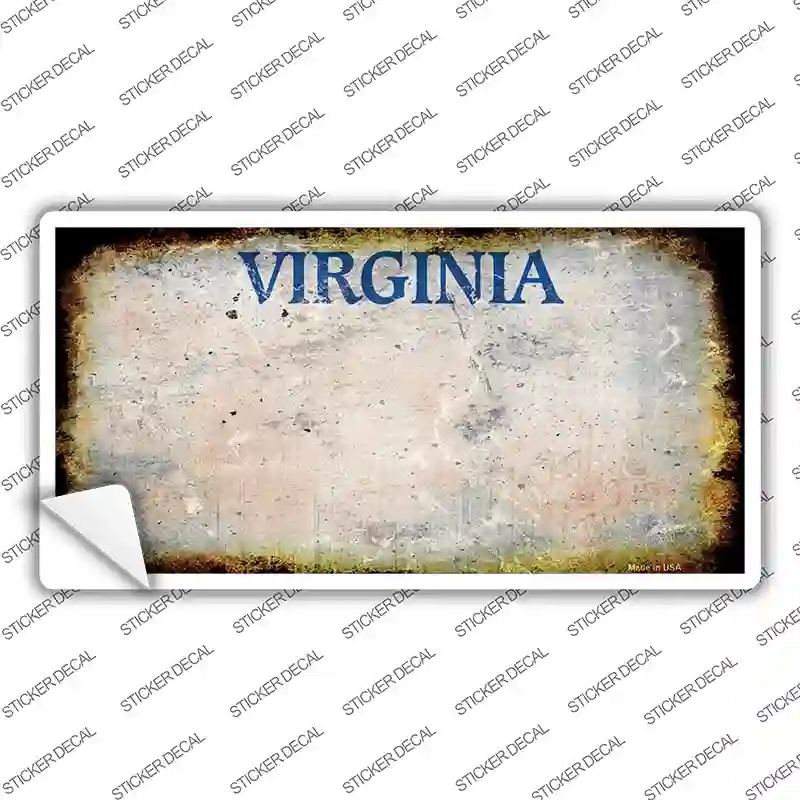 LP-8215s-S Virginia Rusty Novelty Sticker Decal, Small