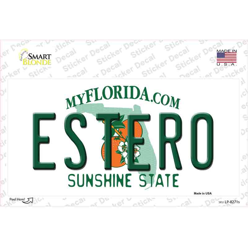 LP-8271s-M Estero Sunshine State Novelty Sticker Decal, Medium