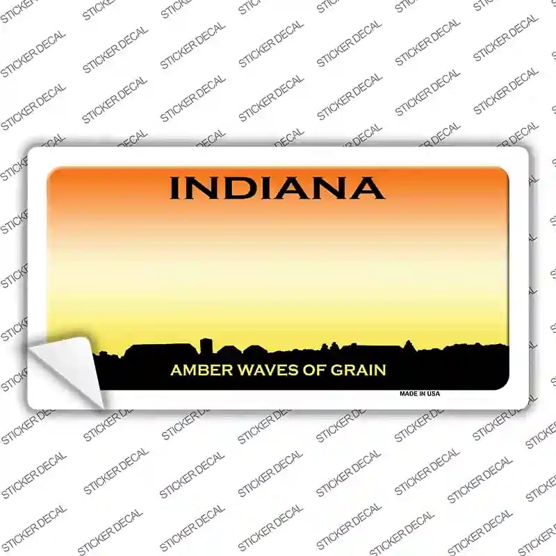 LP-8332s-XL Indiana Amber Waves Novelty Sticker Decal, Extra Large