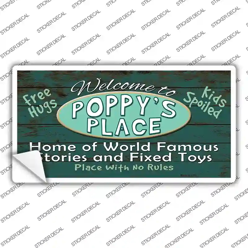 LP-8370s-XL Poppys Place Novelty Sticker Decal, Extra Large