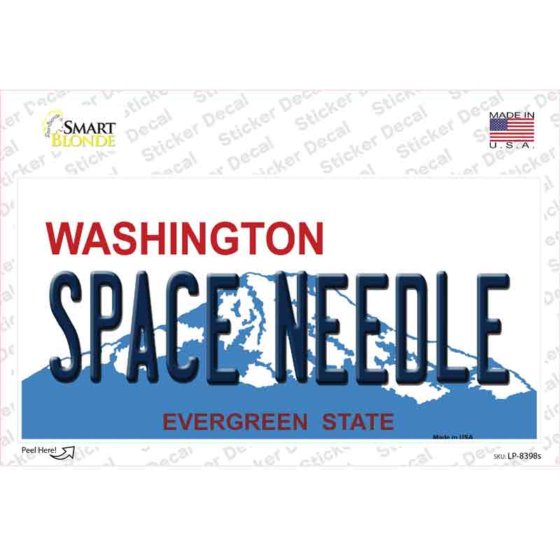 LP-8398s-M Space Needle Washington Novelty Sticker Decal, Medium