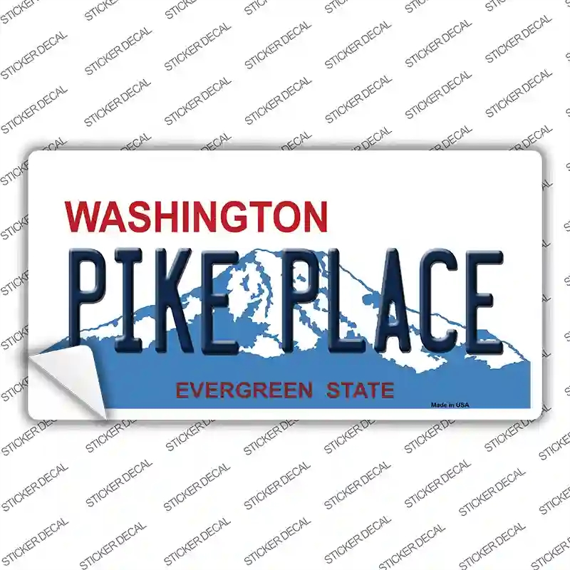 LP-8399s-S Pike Place Washington Novelty Sticker Decal, Small