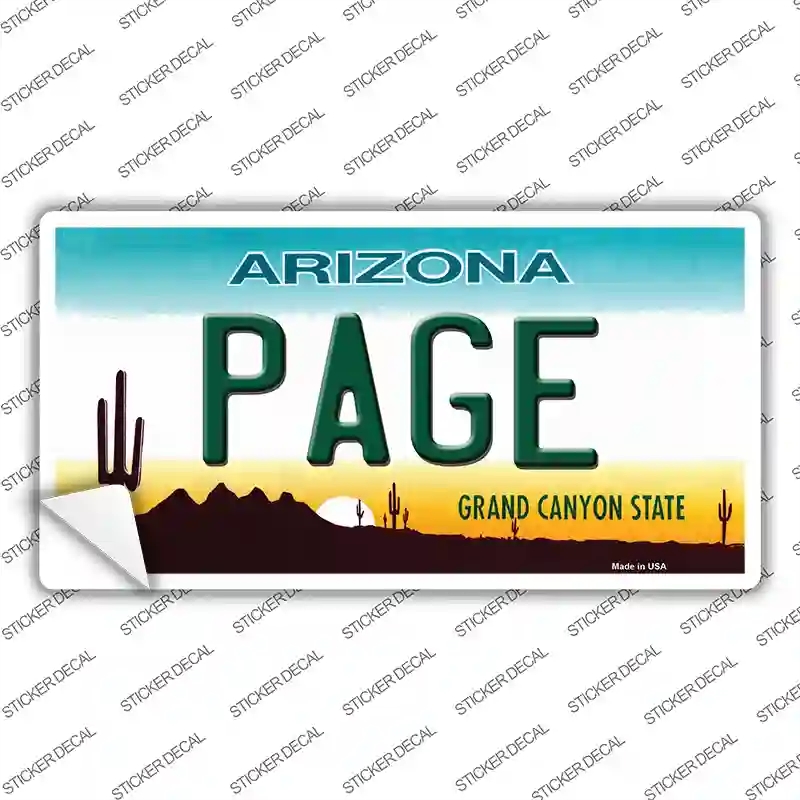 LP-8659s-L Page Arizona Novelty Sticker Decal, Large