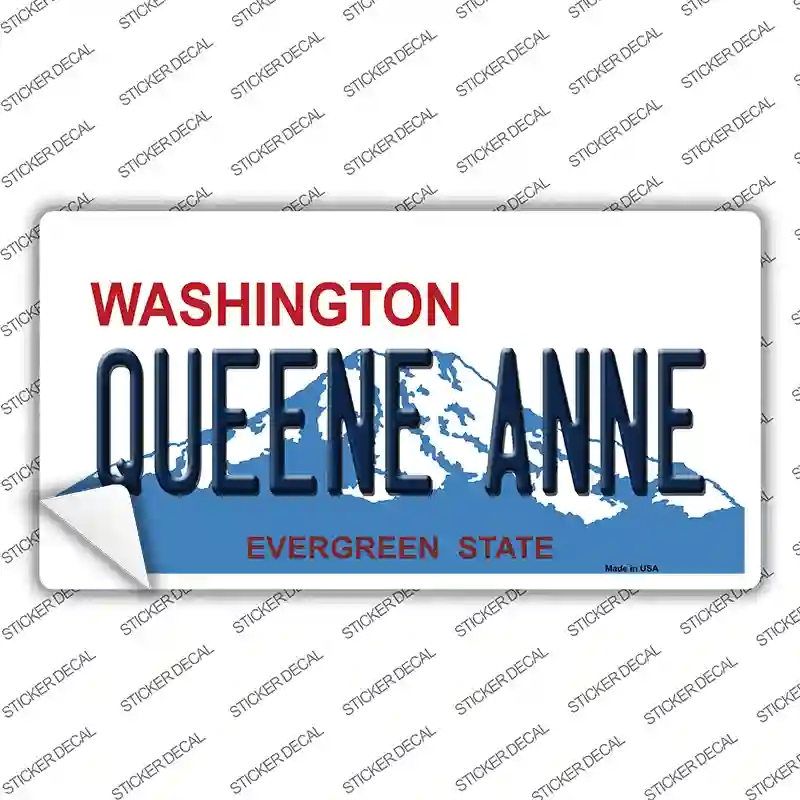LP-8664s-XL Queene Anne Washington Novelty Sticker Decal, Extra Large