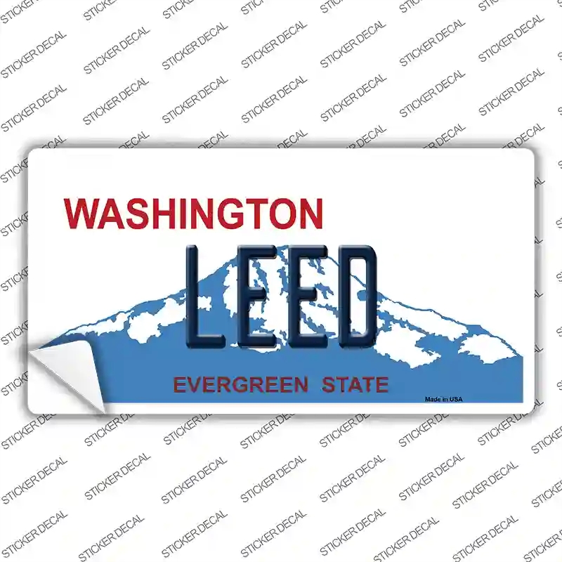 LP-8669s-S Leed Washington Novelty Sticker Decal, Small