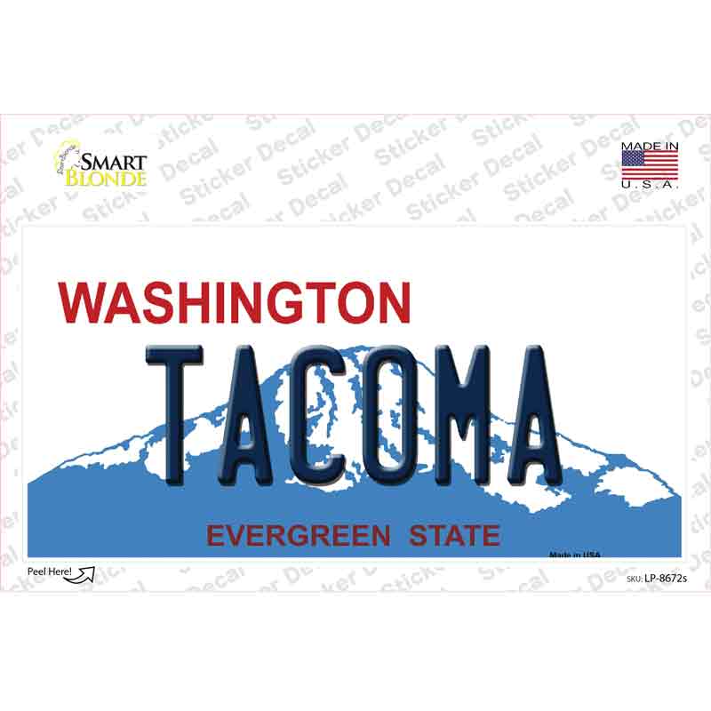 LP-8672s-M Tacoma Washington Novelty Sticker Decal, Medium