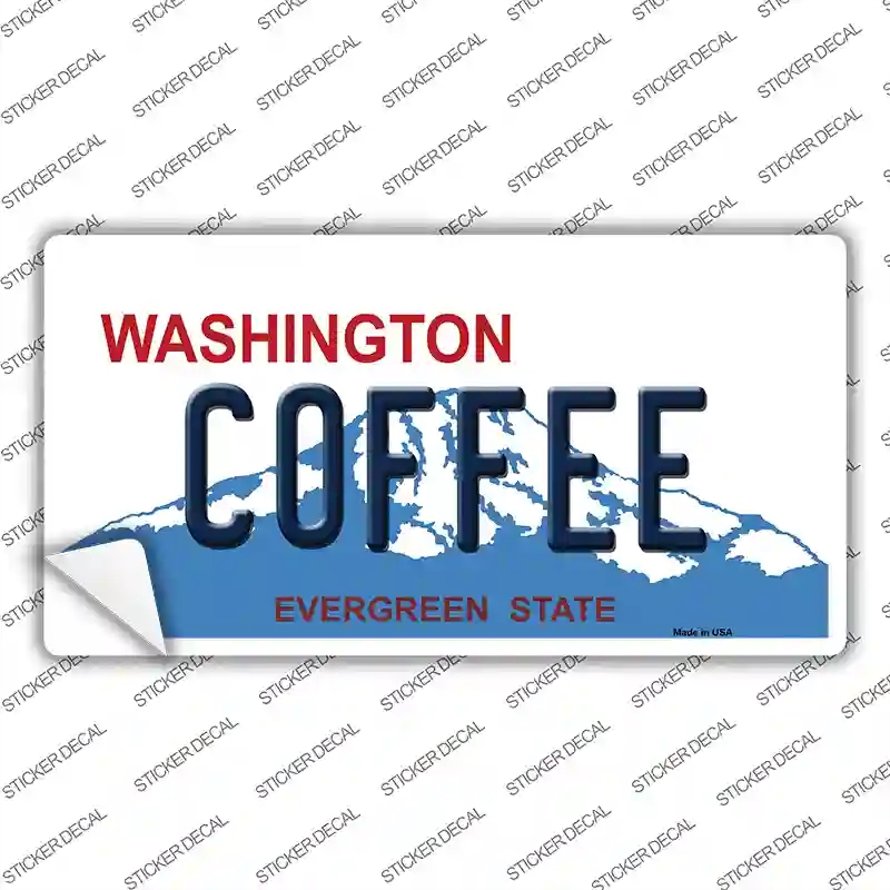 LP-8682s-S Coffee Washington Novelty Sticker Decal, Small