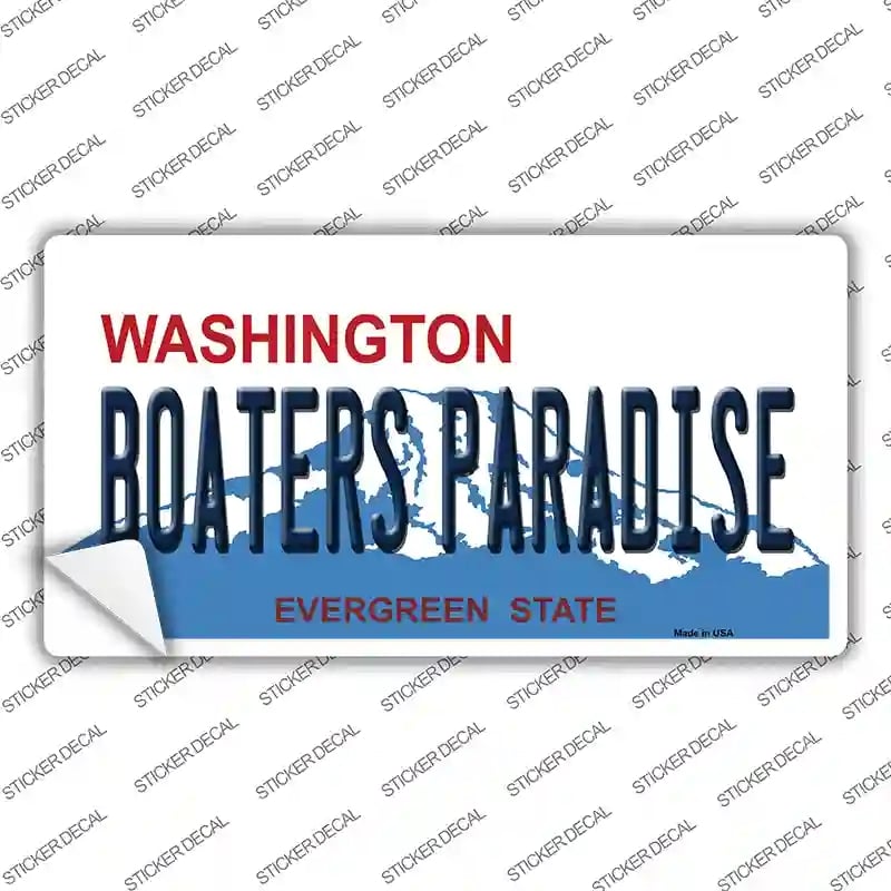 LP-8688s-S Boaters Paradise Washington Novelty Sticker Decal, Small