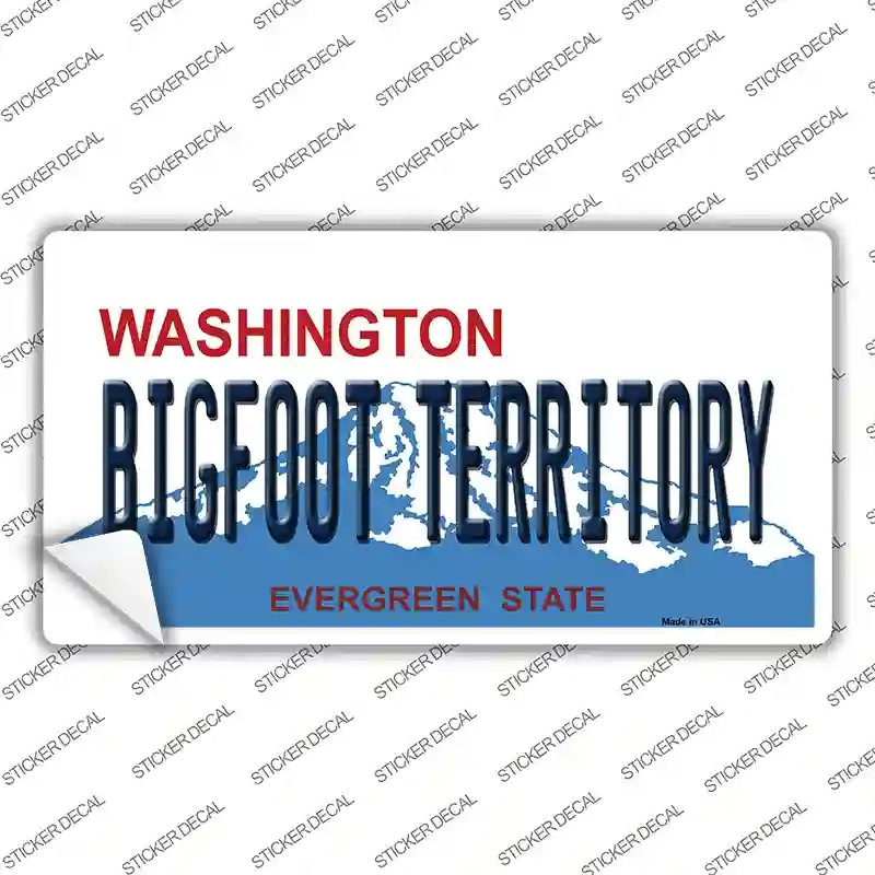 LP-8689s-XL Bigfoot Territory Washington Novelty Sticker Decal, Extra Large