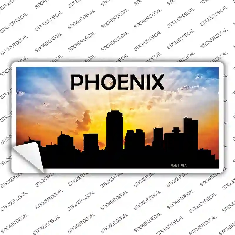 LP-8702s-L Phoenix Silhouette Novelty Sticker Decal, Large
