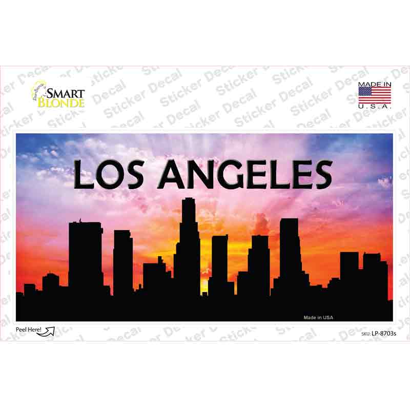 LP-8703s-M Los Angeles Silhouette Novelty Sticker Decal, Medium