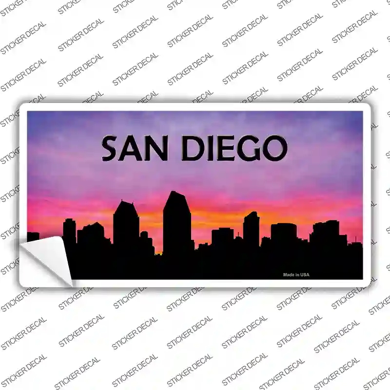 LP-8707s-S San Diego Silhouette Novelty Sticker Decal, Small