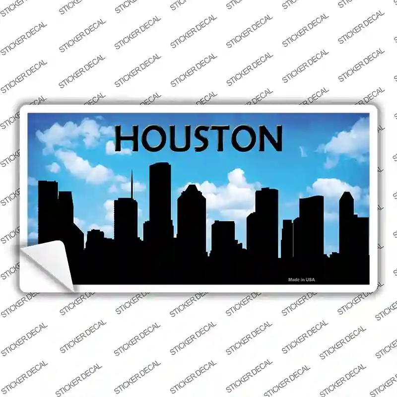 LP-8708s-S Houston Silhouette Novelty Sticker Decal, Small