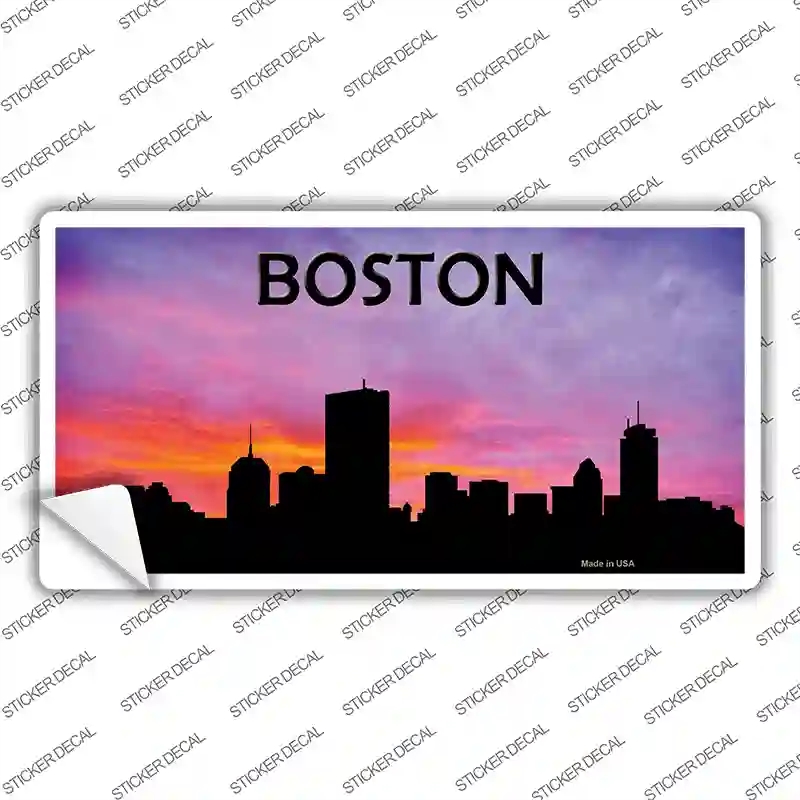 LP-8720s-L Boston Silhouette Novelty Sticker Decal, Large