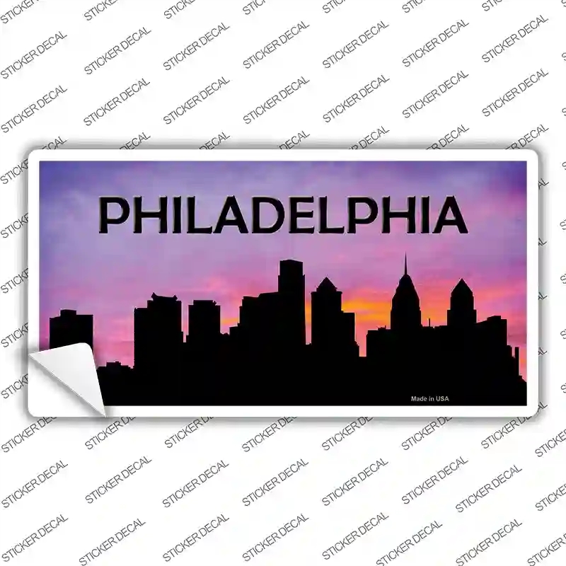 LP-8725s-XL Philadelphia Silhouette Novelty Sticker Decal, Extra Large