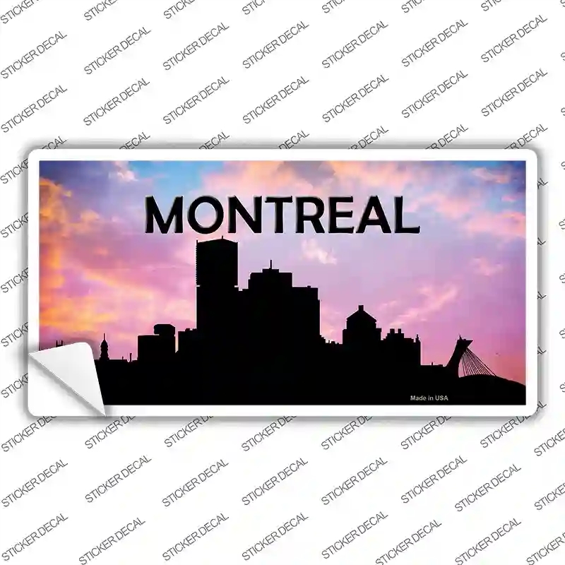 LP-8731s-XL Montreal Silhouette Novelty Sticker Decal, Extra Large