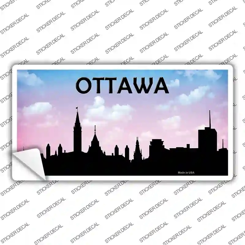 LP-8733s-XL Ottawa Silhouette Novelty Sticker Decal, Extra Large