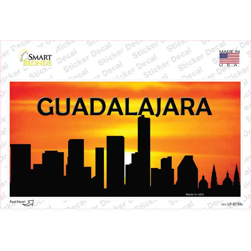 LP-8739s-M Guadalajara Silhouette Novelty Sticker Decal, Medium