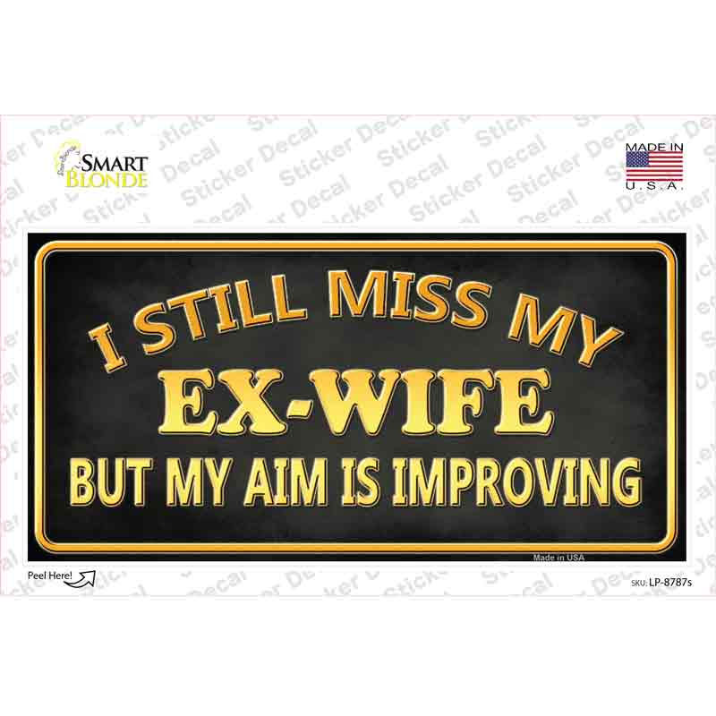 LP-8787s-M Ex Wife Novelty Sticker Decal, Medium