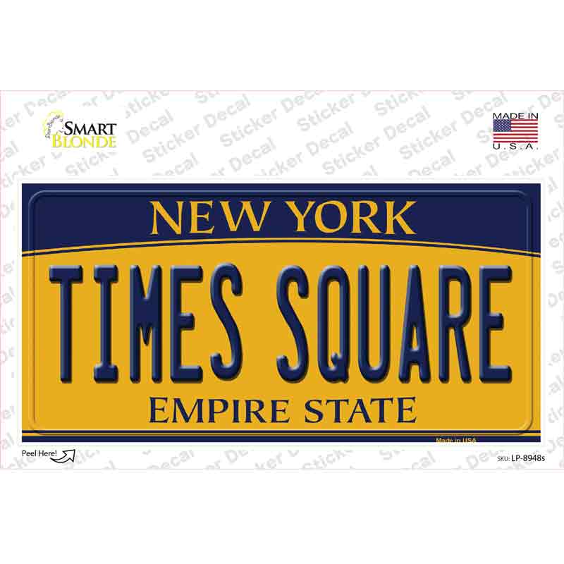 LP-8948s-M Times Square   York Novelty Sticker Decal, Medium