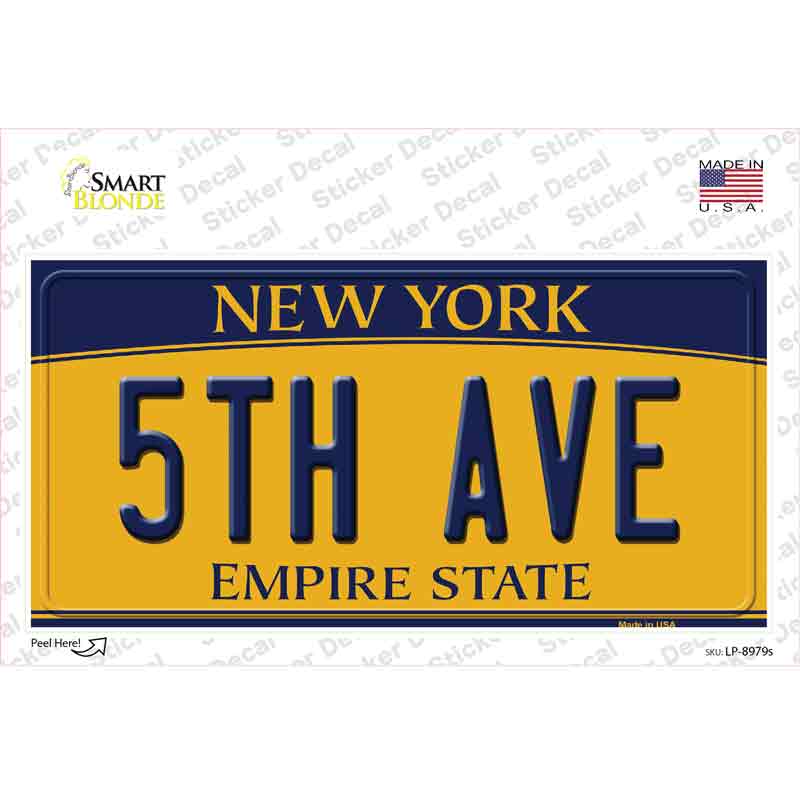 LP-8979s-M 5th Ave   York Novelty Sticker Decal, Medium