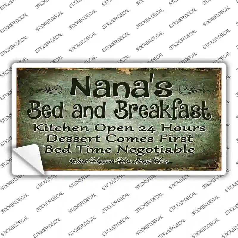 LP-9352s-L Nanas Bed & Breakfast Novelty Sticker Decal, Large