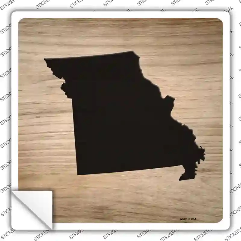 SQ-1077s-XL Missouri Shape Letter Tile Novelty Square Sticker Decal, Extra Large