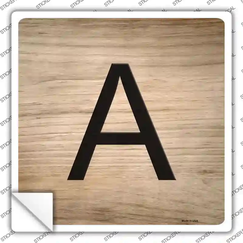 SQ-1103s-XL A Letter Tile Novelty Square Sticker Decal, Extra Large