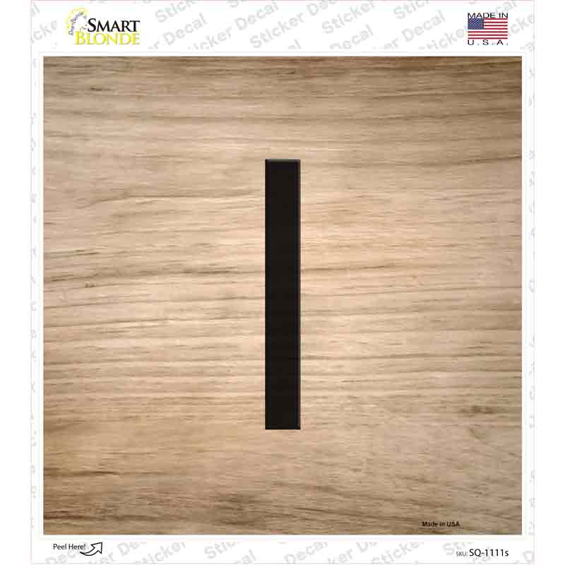 SQ-1111s-M I Letter Tile Novelty Square Sticker Decal, Medium