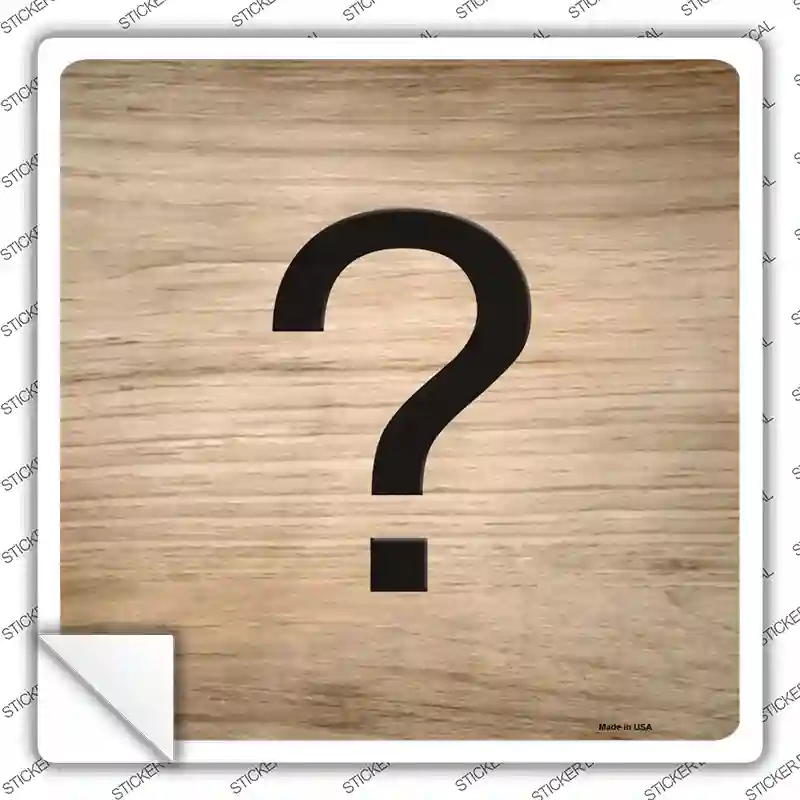 SQ-1314s-S Question Mark Symbol Tiles Novelty Square Sticker Decal, Small