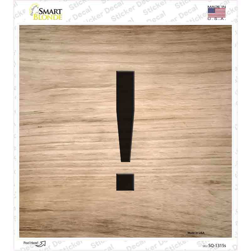 SQ-1315s-M Exclamation Point Symbol Tiles Novelty Square Sticker Decal, Medium