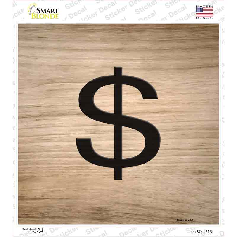 SQ-1316s-M Dollar Sign Symbol Tiles Novelty Square Sticker Decal, Medium