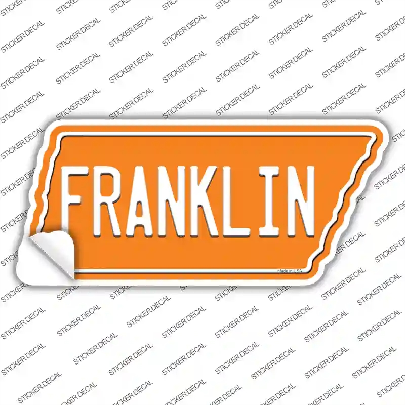 TN-046s-XL Franklin Novelty Tennessee Shape Sticker Decal, Extra Large