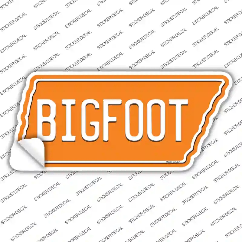 TN-056s-XL Bigfoot Novelty Tennessee Shape Sticker Decal, Extra Large
