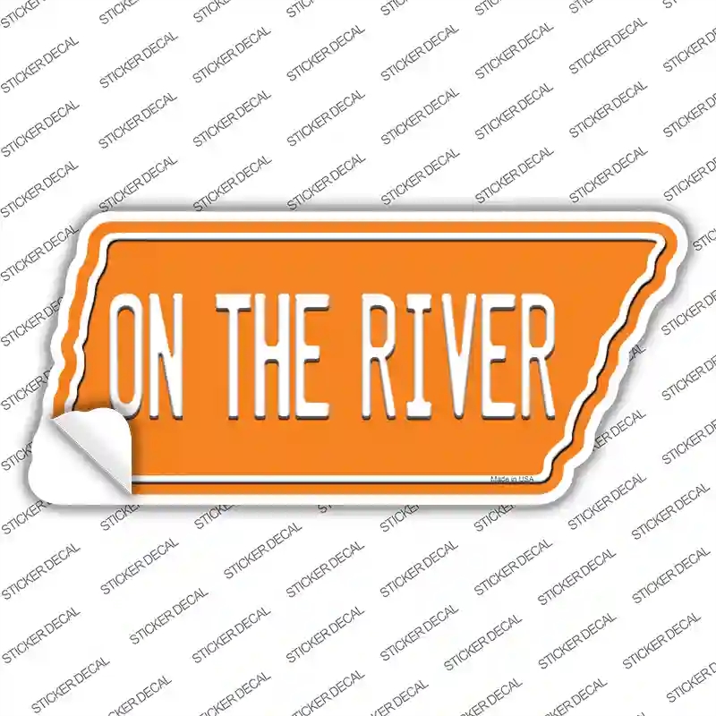 TN-058s-L On the River Novelty Tennessee Shape Sticker Decal, Large