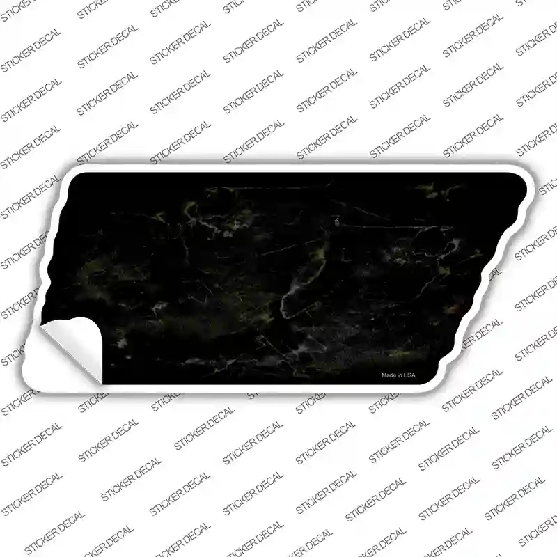 TN-112s-XL Black Solid Novelty Rusty Tennessee Shape Sticker Decal, Extra Large