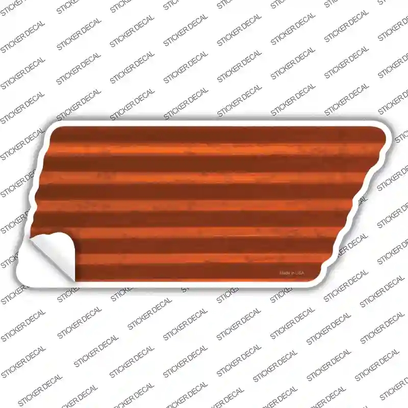 TN-206s-XL Orange Solid Novelty Corrugated Tennessee Shape Sticker Decal, Extra Large