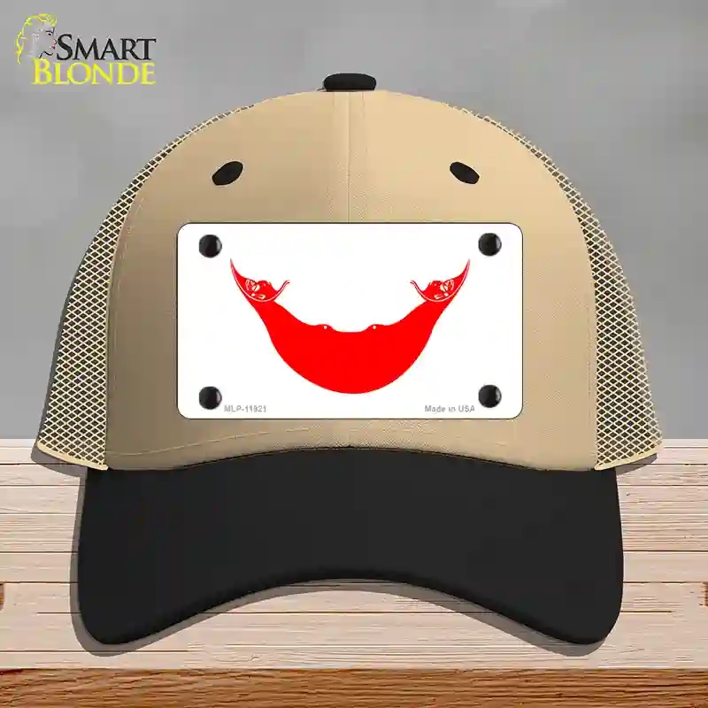HAT02-MLP-11921 Easter Island Flag Novelty License Plate Hat, Mesh - Khaki & Black