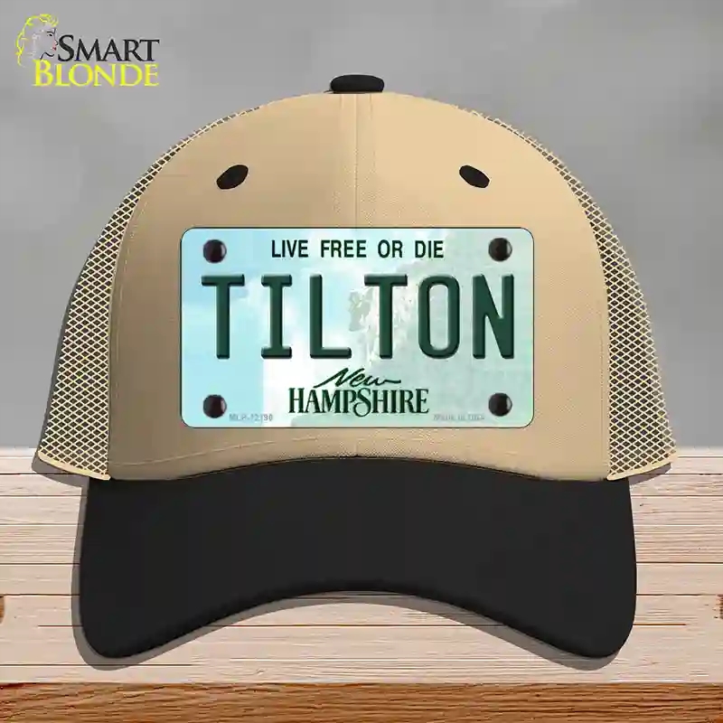 HAT02-MLP-12196 Tilton   Hampshire Novelty License Plate Hat, Mesh - Khaki & Black
