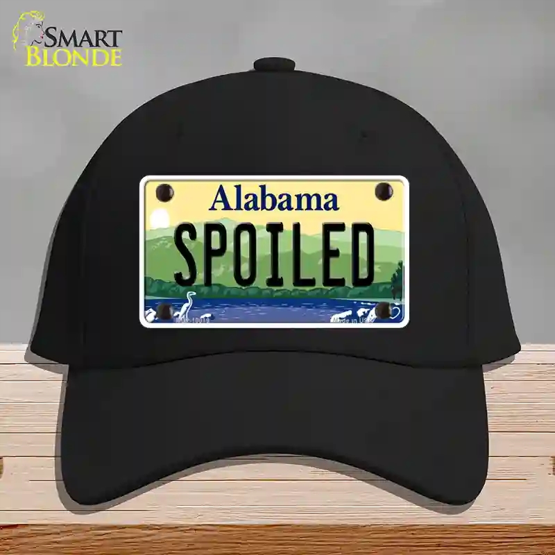 HAT03-MLP-10019 Spoiled Alabama Novelty License Plate Hat, Cotton - Black