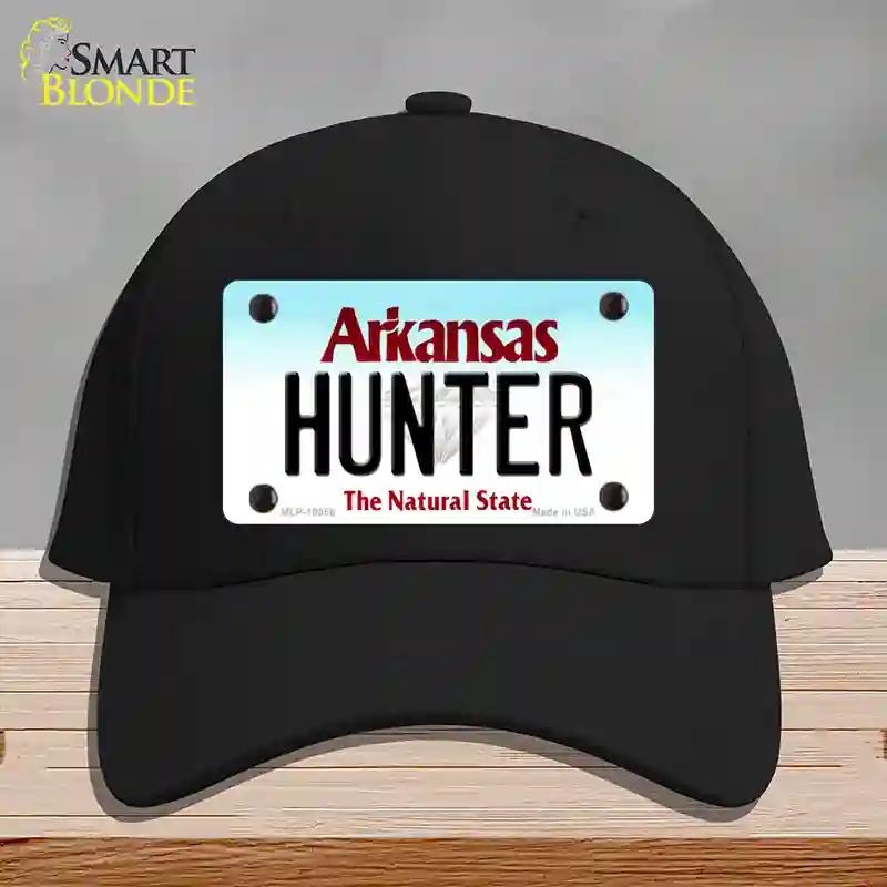 HAT03-MLP-10058 Hunter Arkansas Novelty License Plate Hat, Cotton - Black