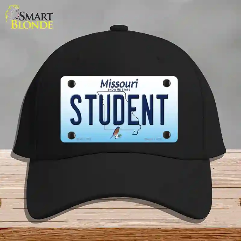 HAT03-MLP-10258 Student Missouri Novelty License Plate Hat, Cotton - Black
