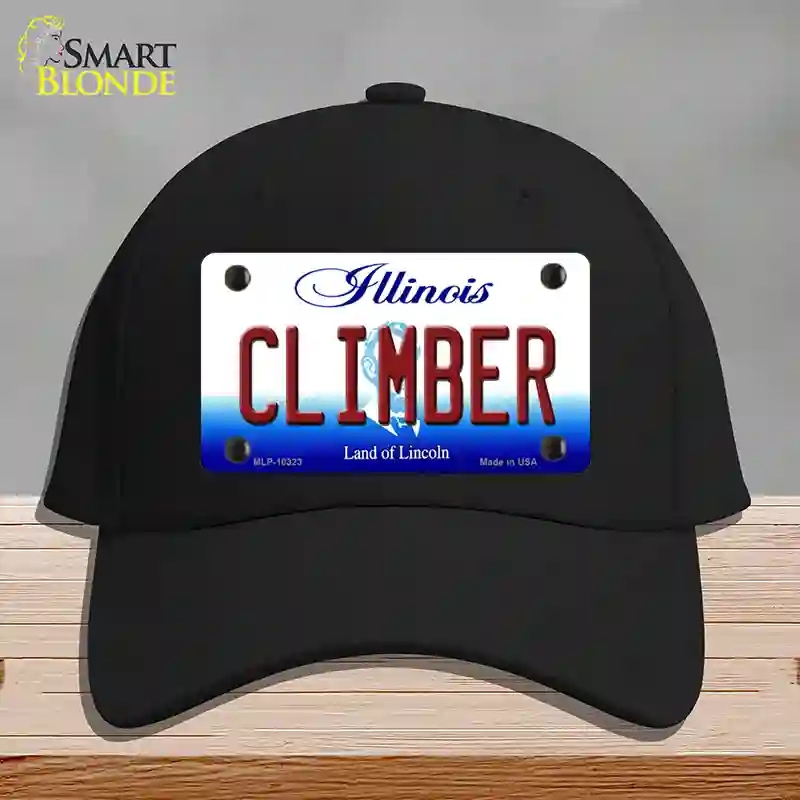 HAT03-MLP-10323 Climber Illinois Novelty License Plate Hat, Cotton - Black