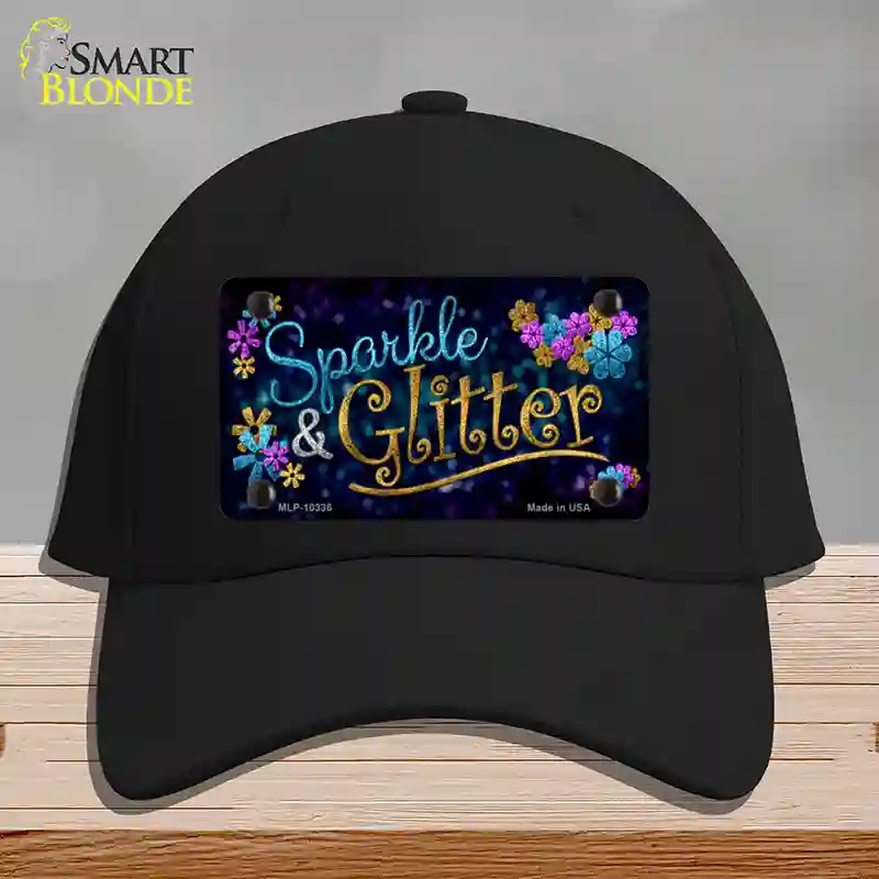 HAT03-MLP-10336 Sparkle & Glitter Novelty License Plate Hat, Cotton - Black