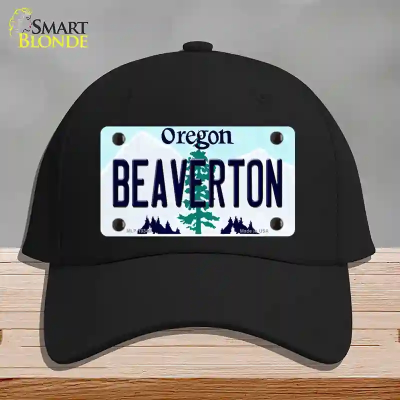 HAT03-MLP-10346 Beaverton Oregon Novelty License Plate Hat, Cotton - Black