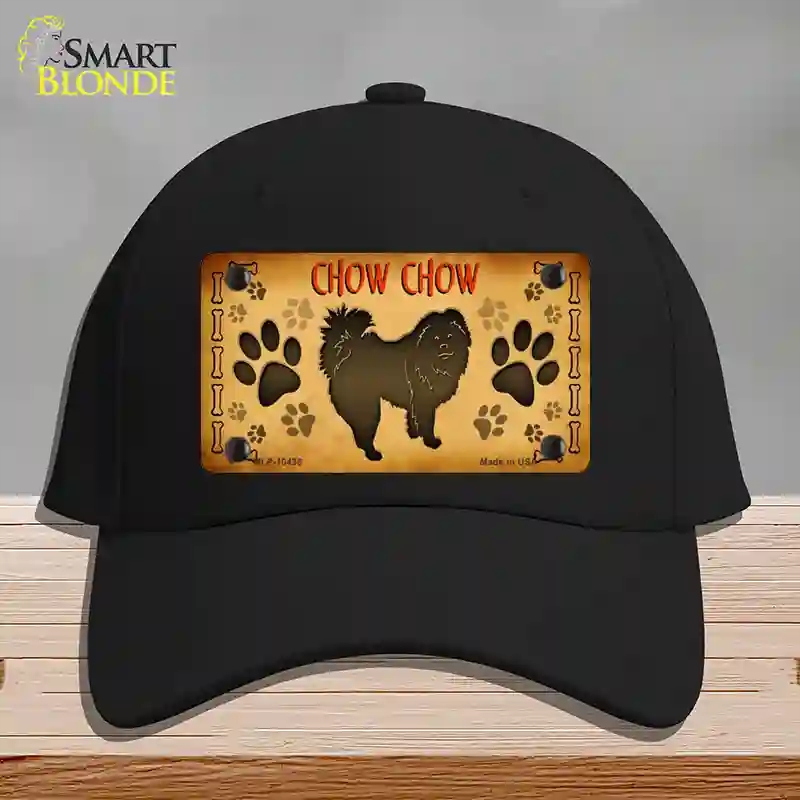 HAT03-MLP-10438 Chow Chow Novelty License Plate Hat, Cotton - Black